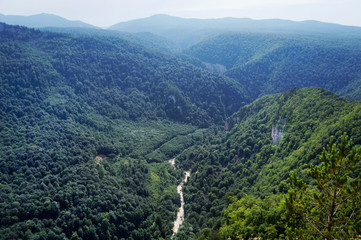 Russia, Mezmay. Guamskoye gorge and the river Kurdzhips