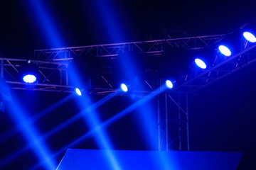 stage lights and metal frame