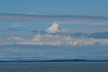 Mount Saint Elias and Yakutat Bay, Alaska, United States.
