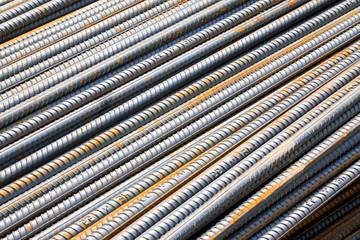 Rebar piled up together