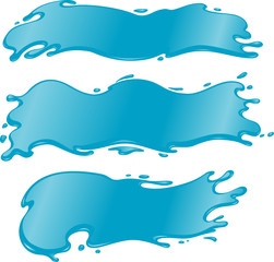 Fototapeta na wymiar Water Wave Banner Set