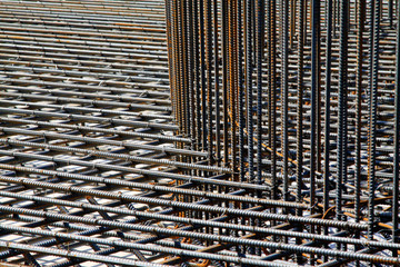 Screw thread steel bar framework