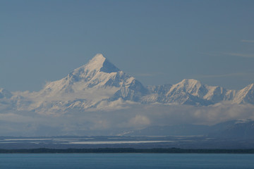 Mount Saint Elias and Yakutat Bay, Alaska, United States.