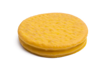 iced sandwich cookie isolated