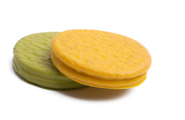 iced sandwich cookie isolated