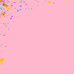 Streamers and confetti. Colorful tinsel and foil r