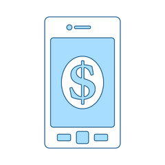 Smartphone With Dollar Sign Icon