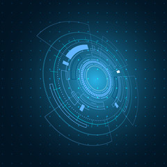 Sci fi futuristic user interface, HUD, Technology abstract background , Vector illustration.	