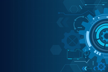 Obraz premium digital technology and engineering, digital telecoms concept, Hi-tech,futuristic technology background, vector illustration.