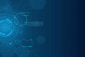 Sci fi futuristic user interface, HUD, Technology abstract background , Vector illustration.	