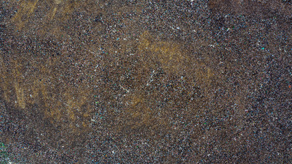 Aerial view glass bottles at the garbage dump, Recycling glass bottles.