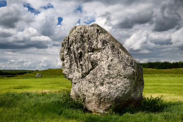 Neolithic standing stones at Avebury Henge northern inner stone circle in Avebury England