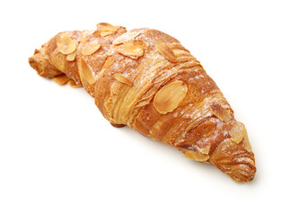 Fresh croissants isolated on white background 