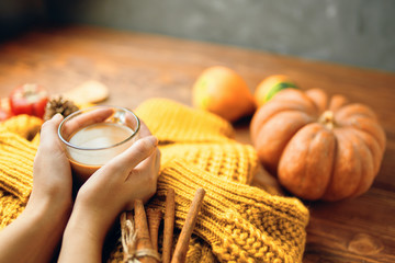 Obraz na płótnie Canvas Delicious autumn coffee.