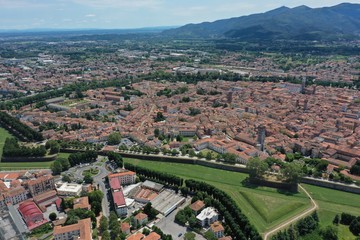 Lucca city: aerial view