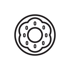 doughnut icon vector flat design