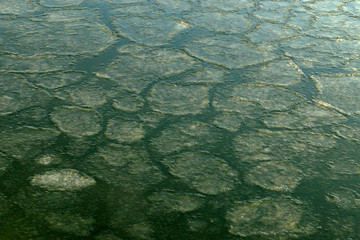 Sea ice natural landscape