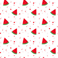 Seamless pattern with colorful watermelon.