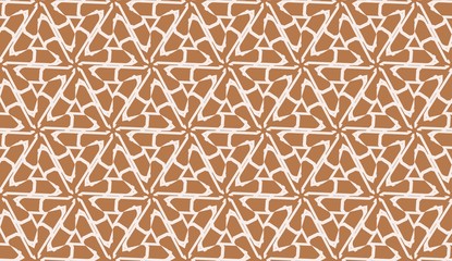 Vector Seamless illustration with curved line. Modern pattern in triangles style. For modern interior design, fashion print.