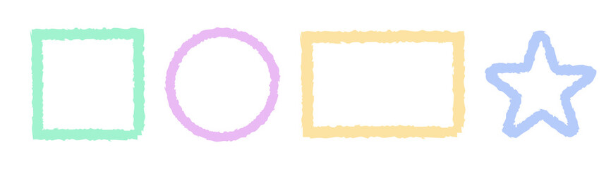 Outline Brush Shapes Logo Template Vector