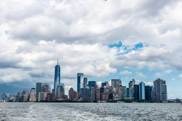 Naklejka premium Skyline of skyscrapers in Manhattan, New York City, USA