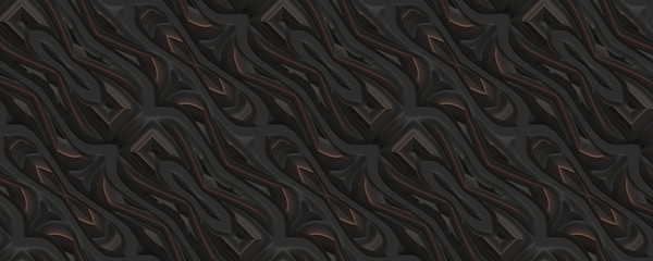 Abstract metallic black pattern background