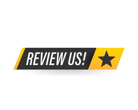 Review Us. Vector Illustration On White Background.