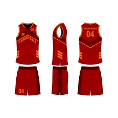 Basketball jersey set template collection.