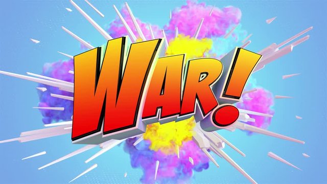 Amazing explosion animation with text