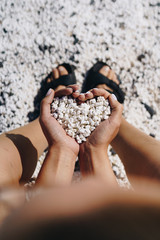 Handful of popcorn stones.