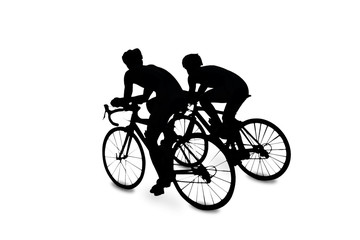 Obraz na płótnie Canvas Cycling silhouette
