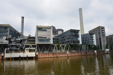 Obraz premium Frankfurt am Main, Germany - a view of the city by river