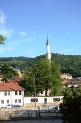 Fototapeta na wymiar Bosnie-Herzégovine : Centre-ville de Sarajevo