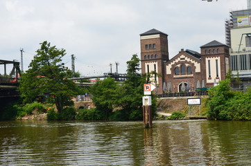Obraz premium Frankfurt am Main, Germany - a view of the city by river