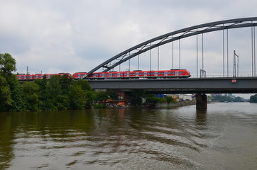 Frankfurt am Main, Germany - Electric locomotive in Frankfurt