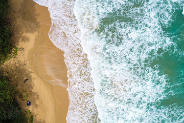 Fototapeta na wymiar Sea wave on beach turquoise water