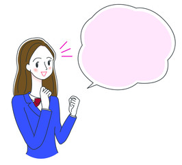 ガッツポーズをする高校生のイラスト