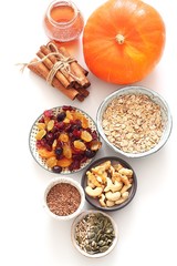 Ingredients for homemade  Fresh granola