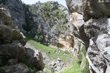 waterfall in the mountains