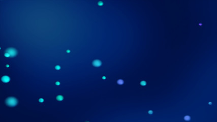 Dark blue bokeh background with blurred glowing bluish spheres