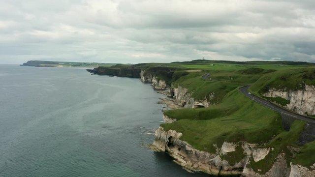 Portrush whiterocks beach bay and cliffs area