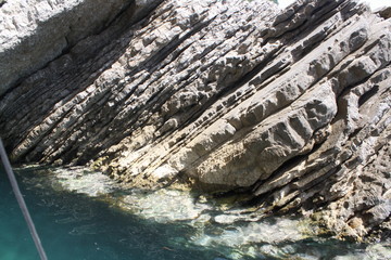 old boat in the sea