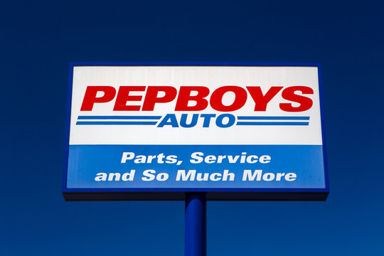 Pep Boys Auto Parts Store Sign