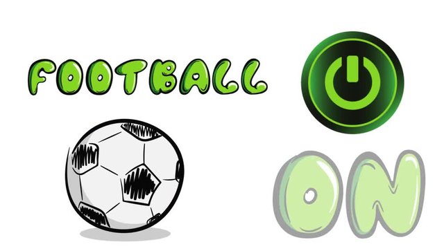 Sport ball and football on