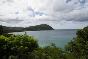 Fototapeta na wymiar Deshaies Guadeloupe point de vue
