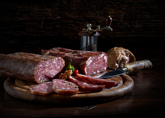 salami und brotzeit