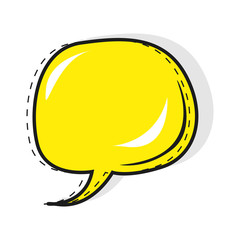 Pop art speech bubble in cartoon style vector