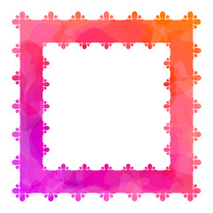 Isolated colored frame over a white background - Vector