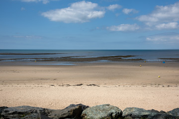 plage sable mer st germain sur ay manche