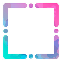 Isolated colored frame over a white background - Vector